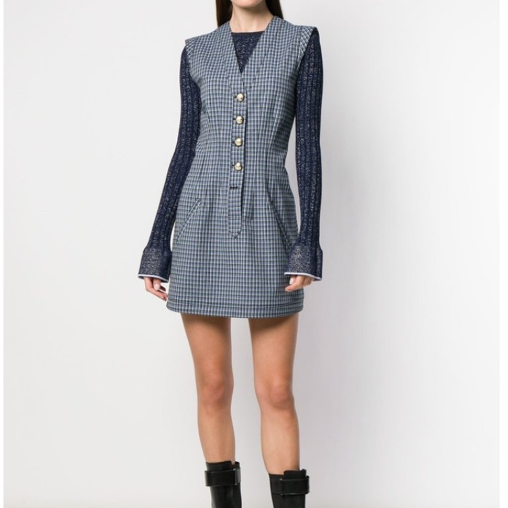 Derek Lam 10 Crosby Mouline Check Dress (size 4)